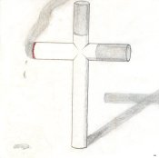 Grabkreuz Bleistift